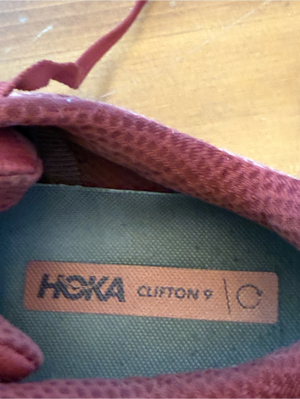HOKA Clifton 9 Womens 8.5 B Pink Red Running Shoes Cushioned Walking Sneakers - Picture 7 of 11